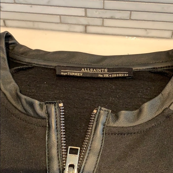 All Saints leather sweater - Picture 4 of 5